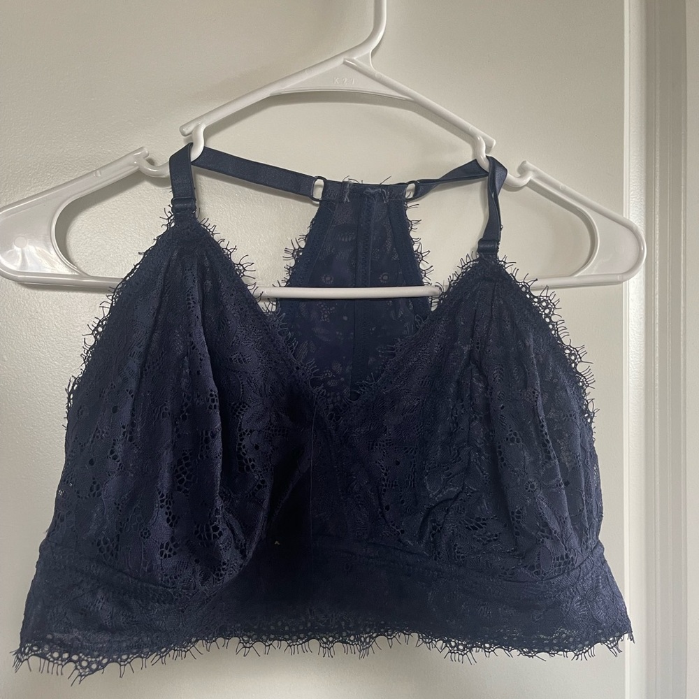 Aerie Lace Bralette in Navy Blue